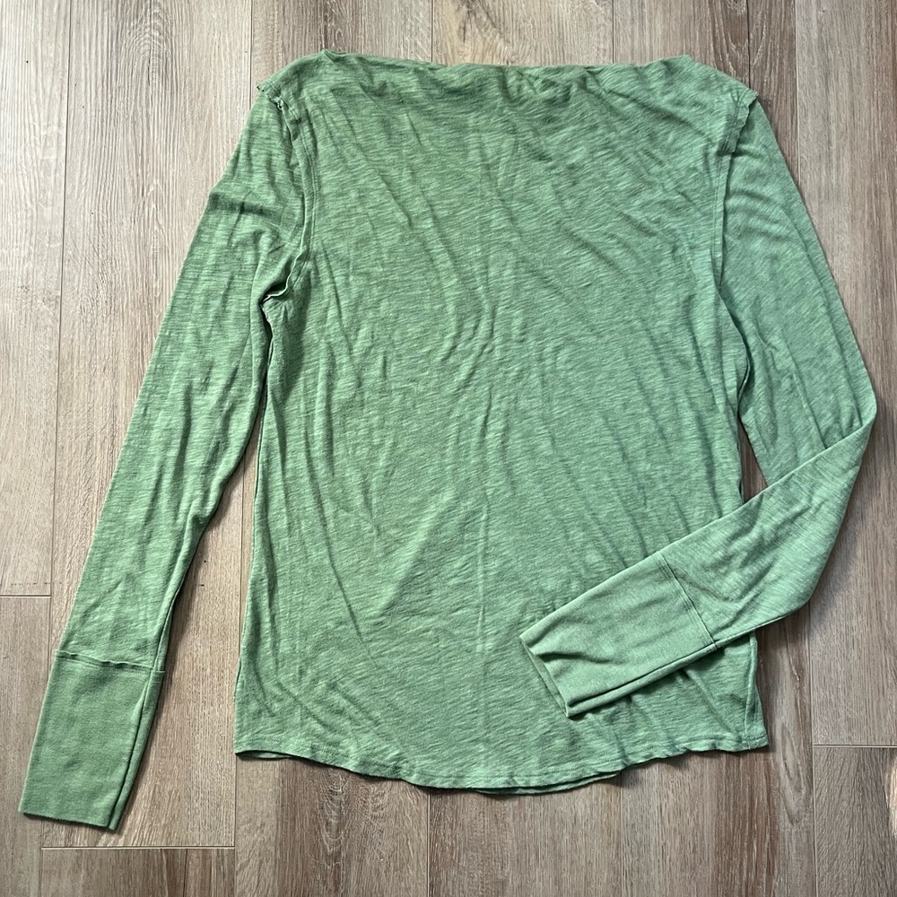 Sz L We The Free Olive Long Sleeve Top